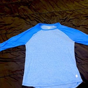 3/4 long sleeve top athletic or casual wear